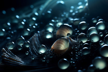 Pearls mussel gems shells. Generate ai - yliv