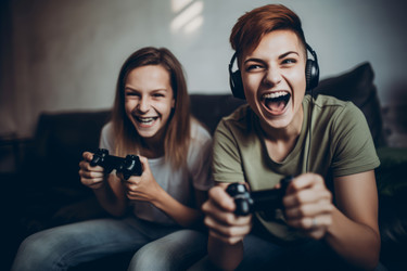 совместные игры подружек. генеративный контент - yliv