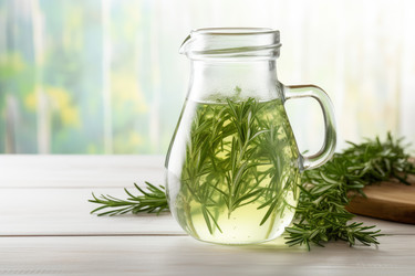 Jug of homemade refreshing tarragon drink. Generate Ai - yliv