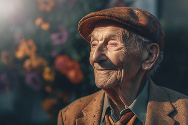 фотография довольного пожилого мужчины. генеративный контент - yliv