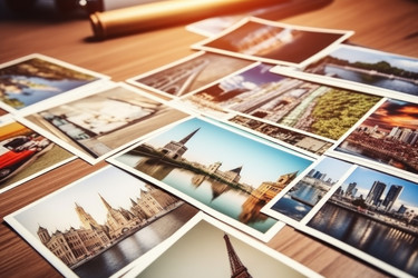 таблицы с фотографиями путешествий. генеративный контент - yliv