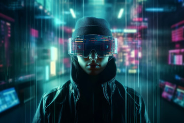 киберпанк-хакерская виртуальная реальность. генеративный контент - yliv