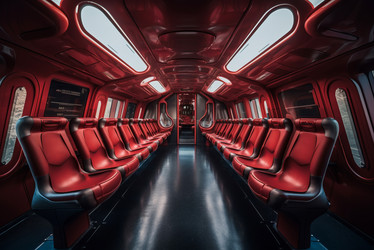 футуристический космический вагон метро. генеративный контент - yliv