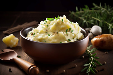 Классическое блюдо - картофельное пюре с зеленью. Традиционное вкусное пюре из домашних овощей. Генерировать искусственный интеллект - yliv