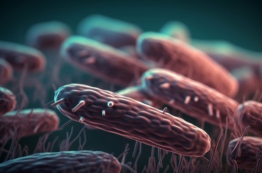 Микроскопия колоний бактерий Escherichia coli. Генерировать искусственный интеллект - yliv