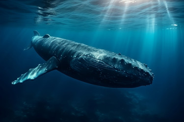 Underwater sea whale creature. Generate ai - yliv
