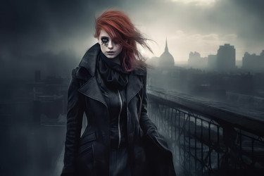 Girl dark gothic style. Generate Ai - yliv