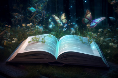 открой волшебную книгу феи. генеративный контент - yliv