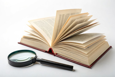 раскрытая книга лежит плашмя, ее страницы трепещут - RomanZ