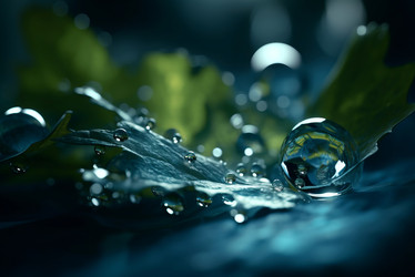капли воды крупным планом. генеративный контент - yliv