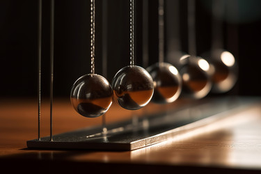 Деревянный круг для стола Newtons cradle. Генерировать искусственный интеллект - yliv