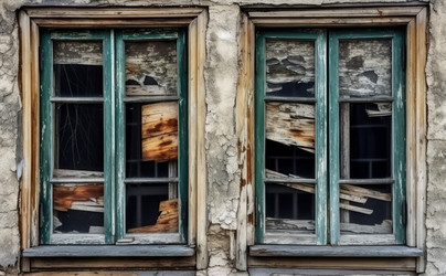Old window frame home. Generate Ai - yliv