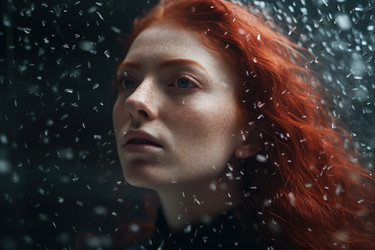 стеклянное женское лицо. ухаживайте за чистой кожей. генеративный контент - yliv