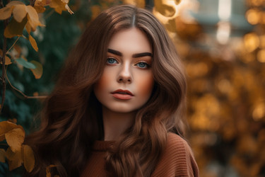 Girl hazel young influencer artist. Generate ai - yliv
