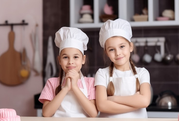Girls make cake at home. Food pastry. Generate Ai - yliv