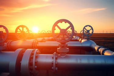 труба для транспортировки нефти или газа с металлическим колесом. генеративный контент - yliv