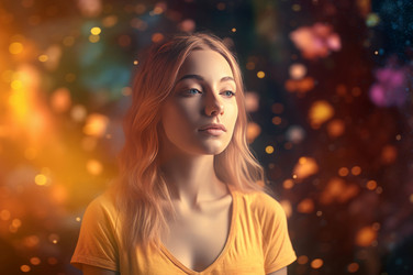 медитация на энергетическую чакру тела женщины. генеративный контент - yliv