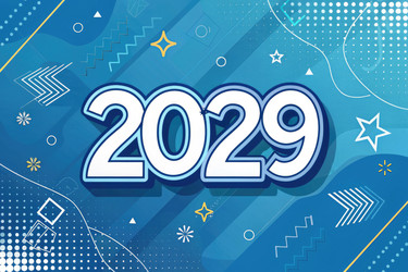 празднование 2029 года в ярких цветах и игривом дизайне - RomanZ