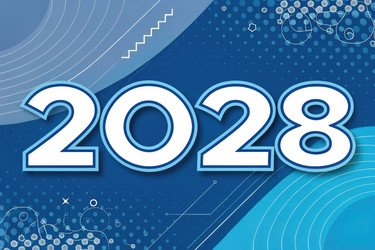 дизайн 2028 года с абстрактными узорами и геометрическими формами для будущих тем - RomanZ