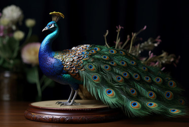 Magnificent peacock bird. Generate ai - yliv
