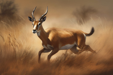 Running antelope. Generate AI - yliv