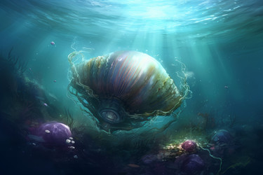жемчужное дно моря. водное искусство - морские натуральные морепродукты. генеративный контент - yliv