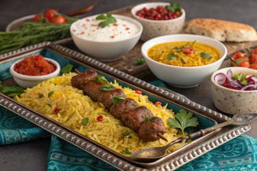 наслаждаясь вкусными традиционными блюдами на праздничном столе - RomanZ