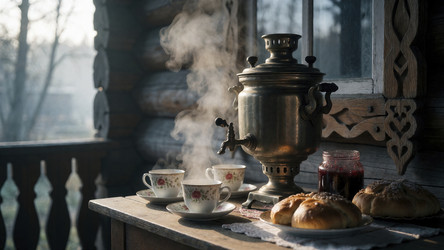 уютное чаепитие с самоваром - Vvicca