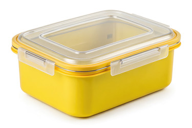 ярко-желтый контейнер для хранения продуктов с прозрачной крышкой для организации кухни - RomanZ
