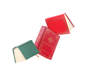 Три летающие книги, изолированные на белом фоне - Prokrida