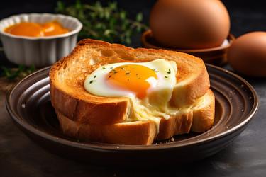 вкусный бутерброд с жареным яйцом и сыром. генеративный контент - yliv