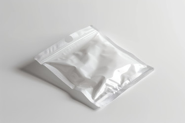 White doypack packaging is lying on a white background - yliv