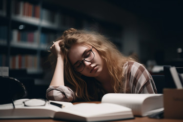 Переутомленный усталый студент. Генерировать искусственный интеллект - yliv
