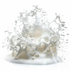 Milk is splashing and creating a beautiful crown of foam - yliv