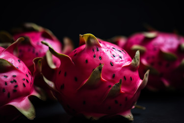 Pink exotic pitaya fruit. Tropical antioxidant vitamin boost food. Generate ai - yliv