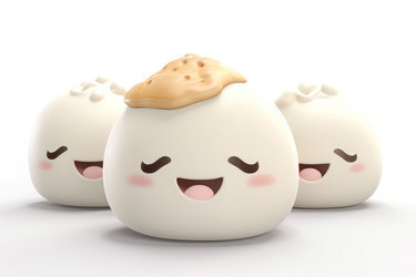 Asian dumplings illustration. Generate AI - yliv
