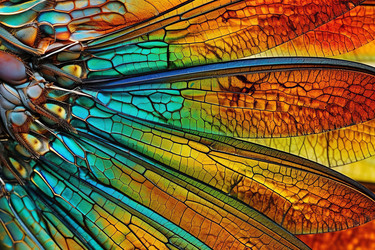 Wing psychedelic dragonfly. Generate ai - yliv