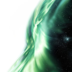 Aurora borealis filling the sky with green light - yliv