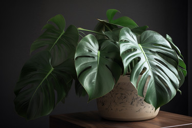 Monstera deliciosa plant. Generate ai - yliv