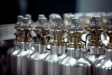 газовый клапан баллона. металлические и универсальные контейнеры с плотными крышками. генеративный контент - yliv