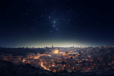 Christmas star wonder in Bethlehem. Generate ai - yliv