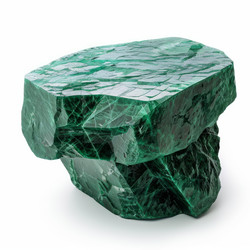 Big piece of polished malachite mineral stone showing unique patterns - yliv
