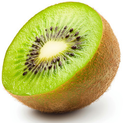 сочная половинка киви с семенами и ярко-зеленой мякотью - yliv