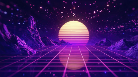 горизонт ретро-сетки - Vvicca