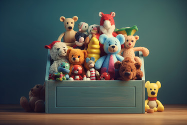 Toy box baby kid. Generate ai - yliv