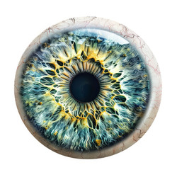 Close up of a human eye illustrating the intricate details of the iris, pupil, and sclera, ideal for medical or scientific publications - yliv