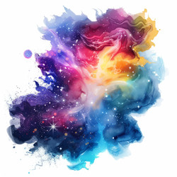 Colorful abstract galaxy background with colorful nebula clouds forming, perfect for any project needing a cosmic backdrop - yliv