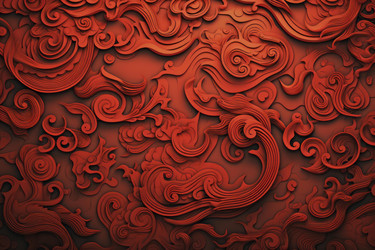 красный традиционный китайский узор создает роскошную и элегантную атмосферу - yliv