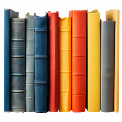 красочные книги, стоящие в ряд, создают эффект градиента - yliv