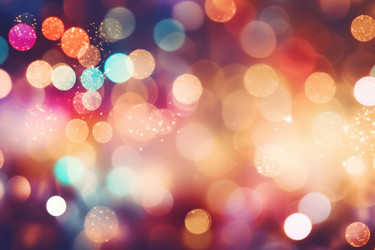 Abstract festive background with colorful bokeh lights creating a magical atmosphere - yliv